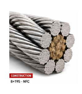 Cáp tải thang máy 8x19S +FC